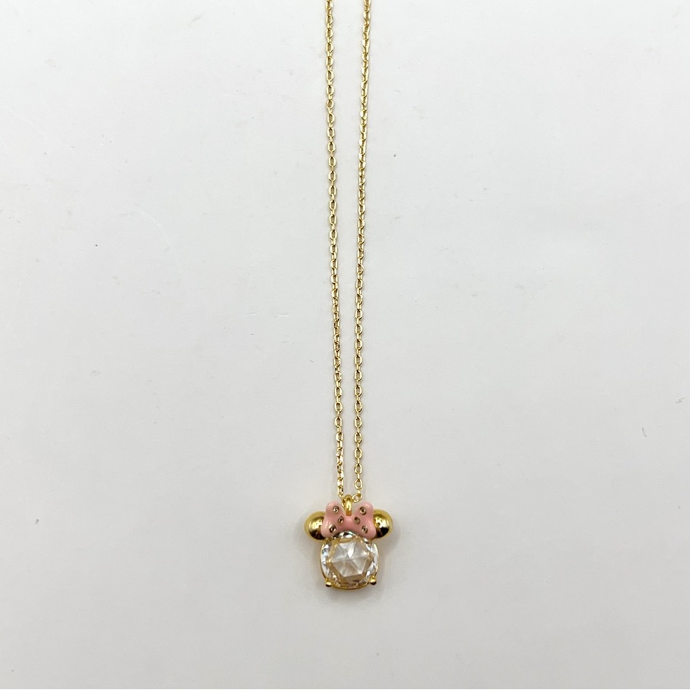 Kate Spade pink Minnie Mouse necklace